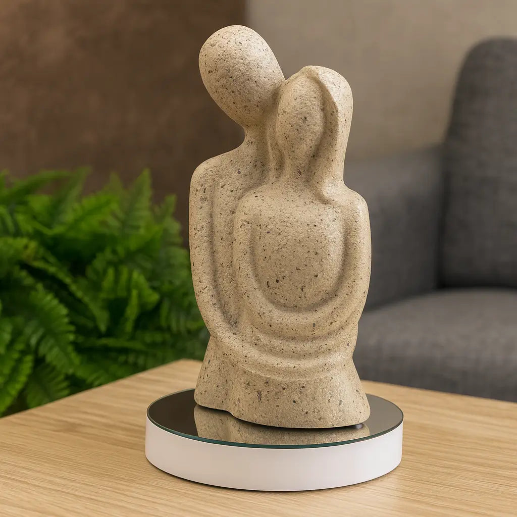 Estatueta Minimalista Dueto de Amor – Feito em Gesso