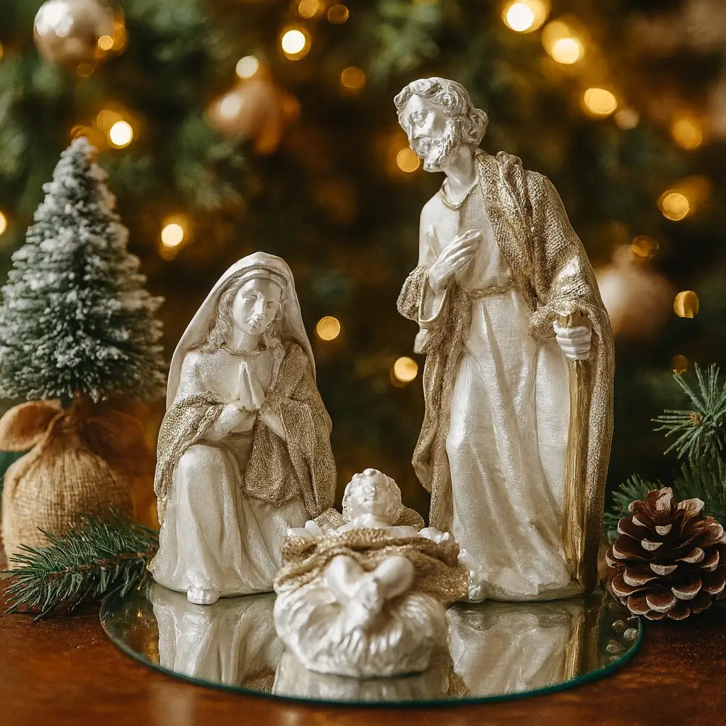 Presépio Sagrada Família em Gesso Maciço
