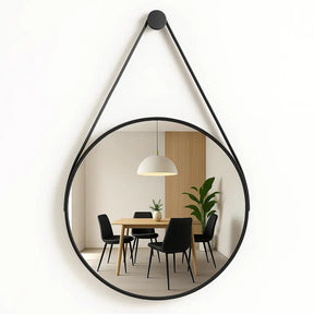Espelho Redondo Adnet com Alça de Couro – 40cm ou 60cm