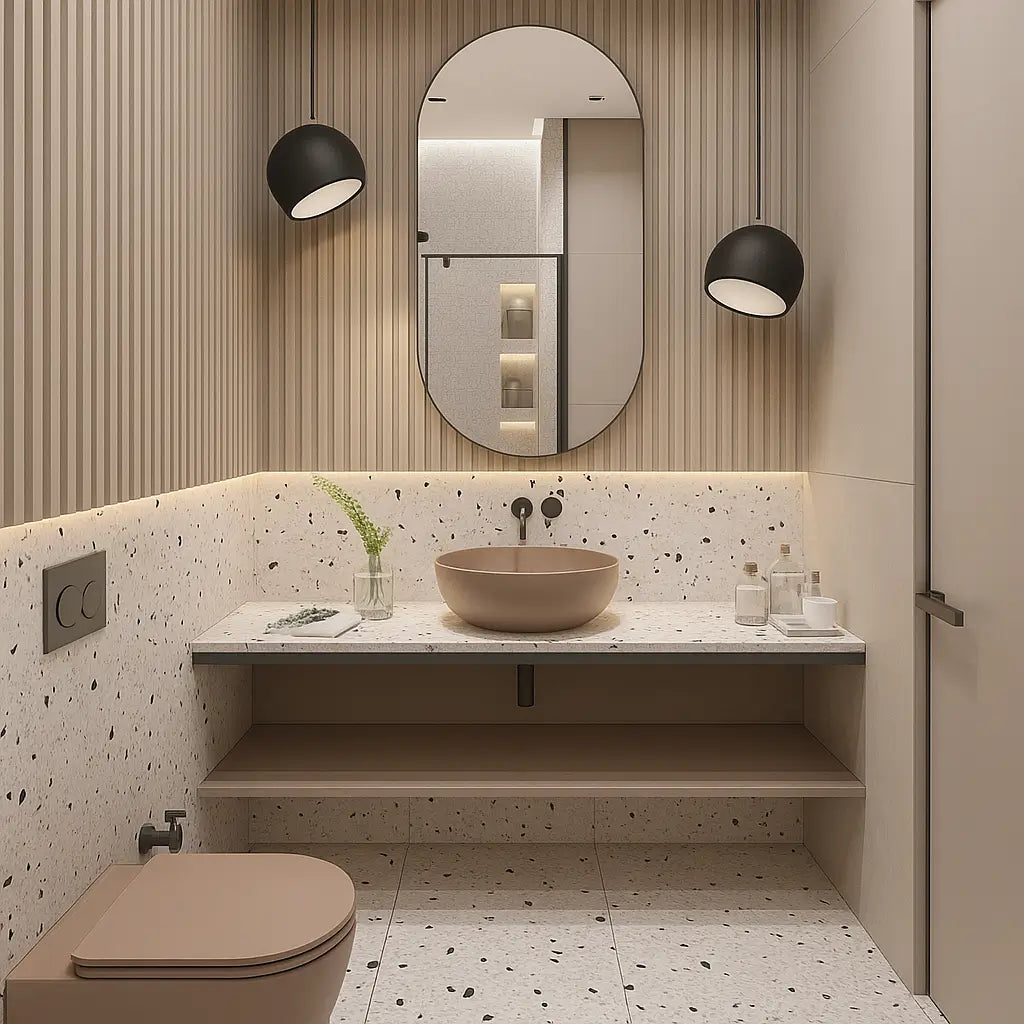 Espelho Oval Aura com LED 40x50 – Não Precisa Furar a Parede