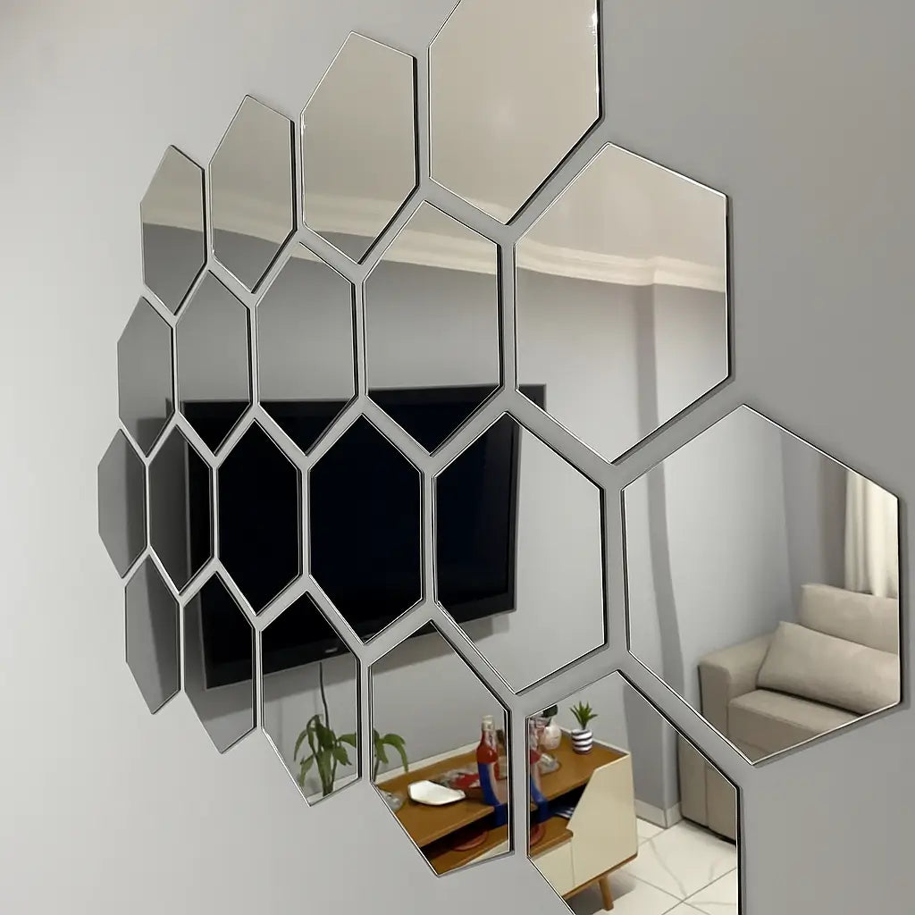 Kit 10 Espelhos HexaDecor 12x10 – INQUEBRÁVEL