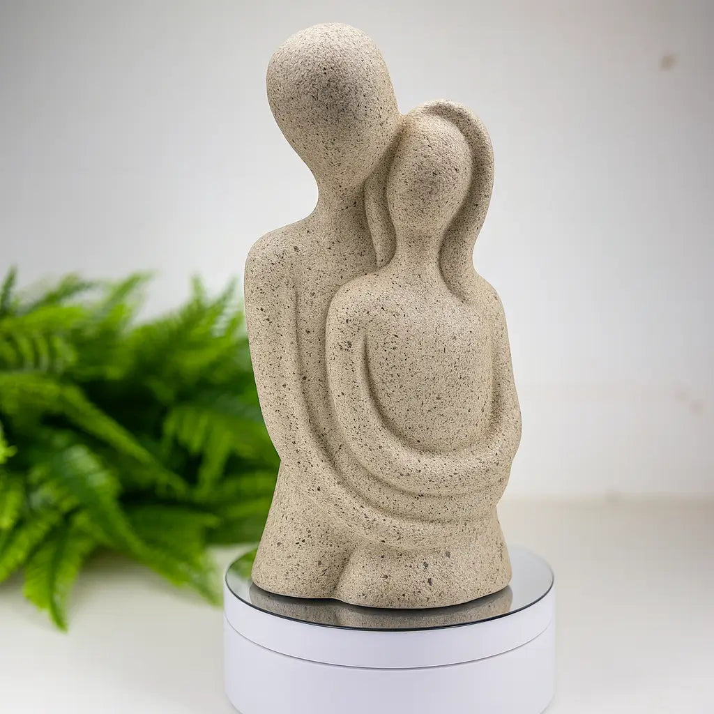 Estatueta Minimalista Dueto de Amor – Feito em Gesso