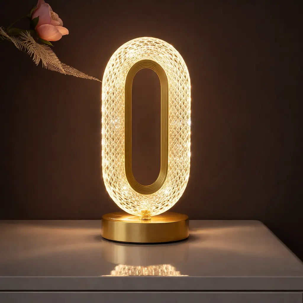 Luminária LED de Mesa Brilho de Cristal