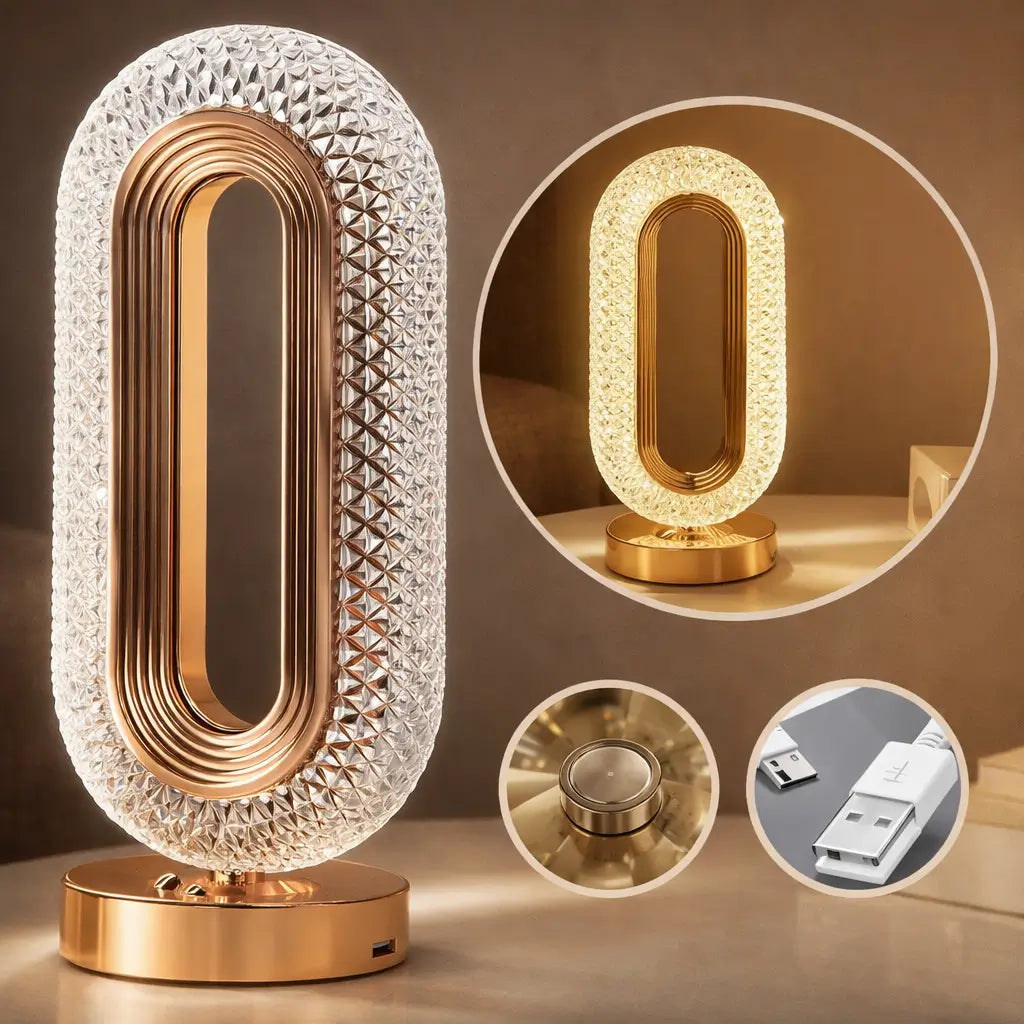 Luminária LED de Mesa Brilho de Cristal