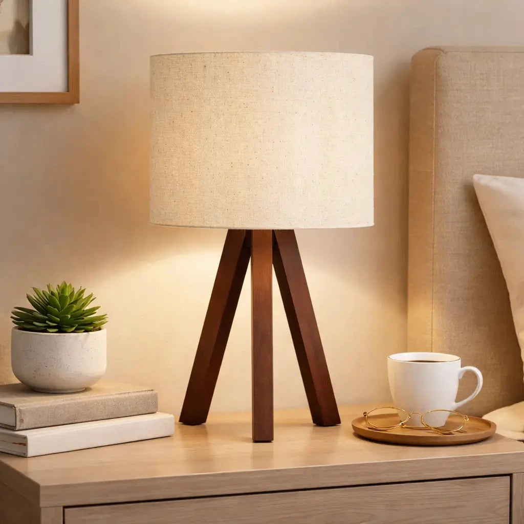 Kit Abajur de Mesa Duo Linen Nature – Bivolt