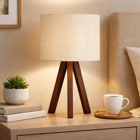 Kit Abajur de Mesa Duo Linen Nature – Bivolt