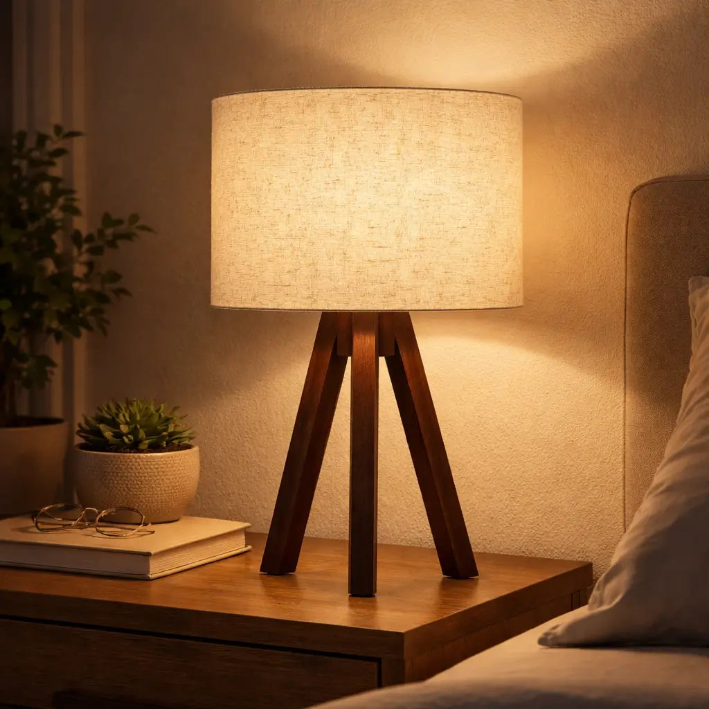 Kit Abajur de Mesa Duo Linen Nature – Bivolt