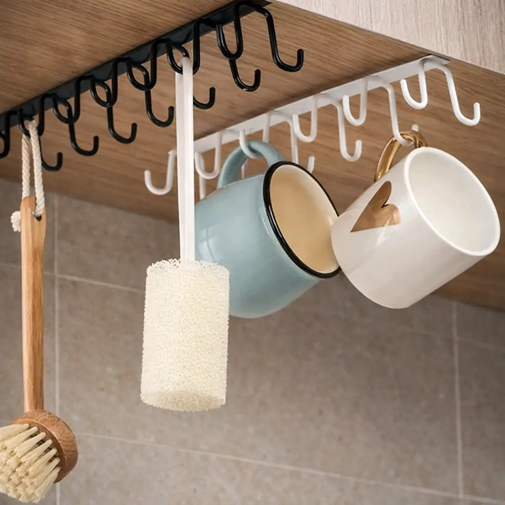 Suporte Organizador Duplo para Xícaras e Canecas – Não Precisa de Furos