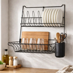 Escorredor de Louça Suspenso Dobrável de Parede