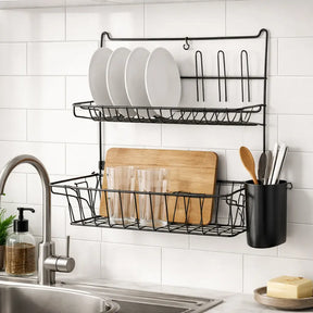 Escorredor de Louça Suspenso Dobrável de Parede