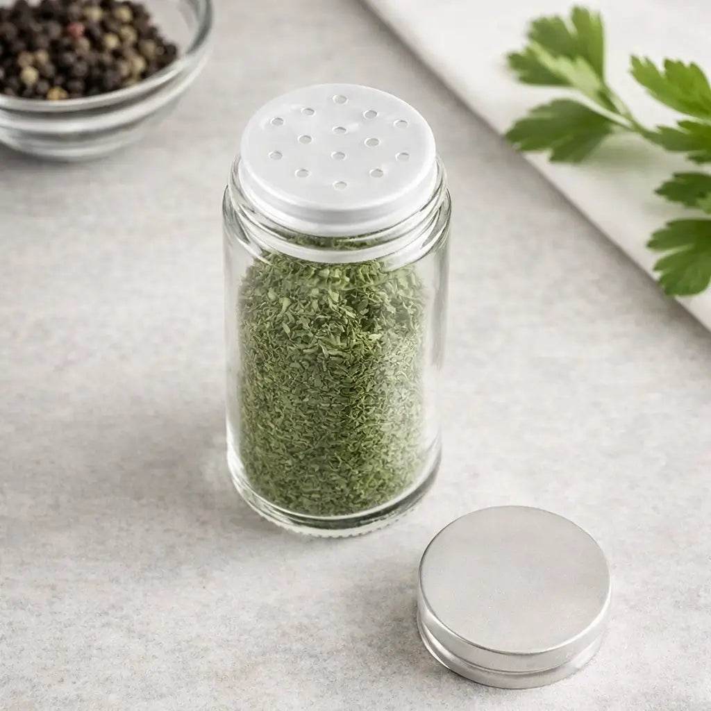 Porta-Temperos Giratório Profissional Inox – 12 Potes de Vidro