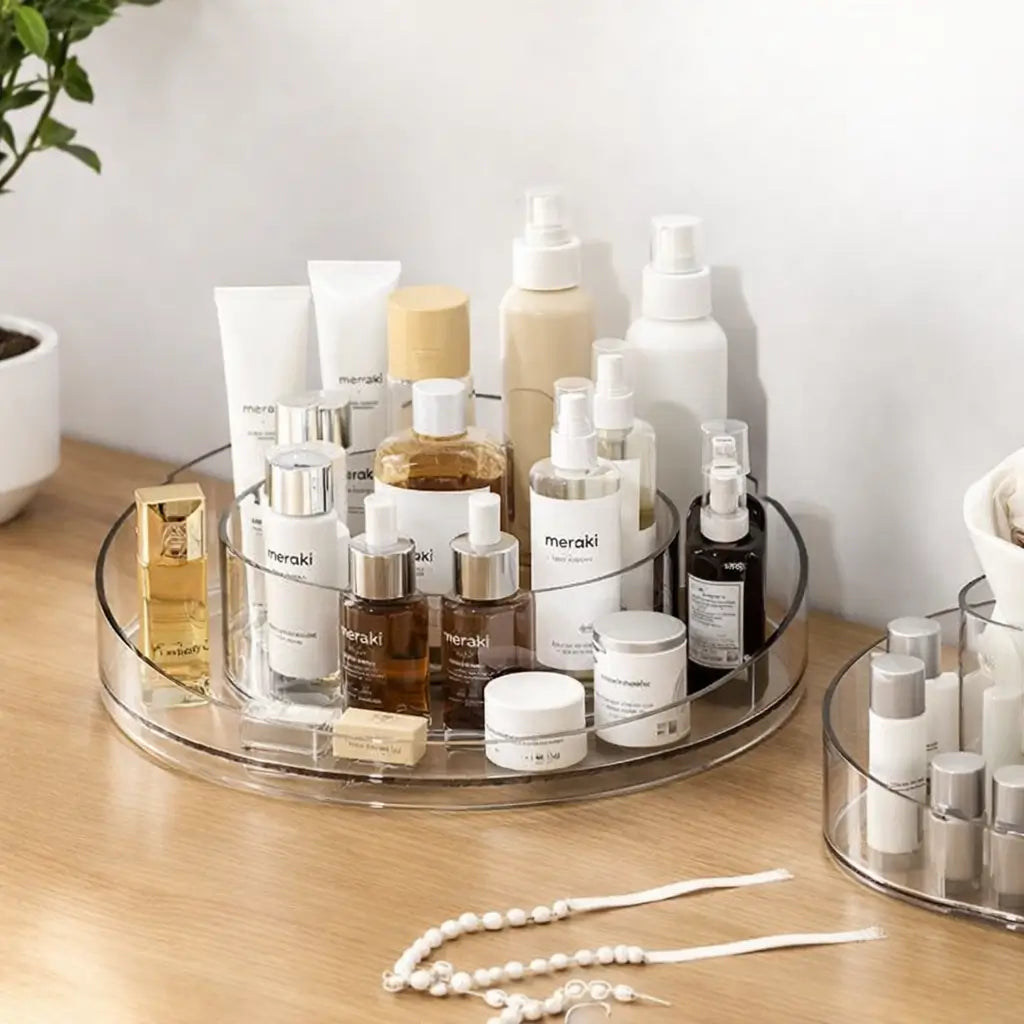 Organizador Giratório 360º para Maquiagem e Skincare