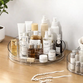 Organizador Giratório 360º para Maquiagem e Skincare
