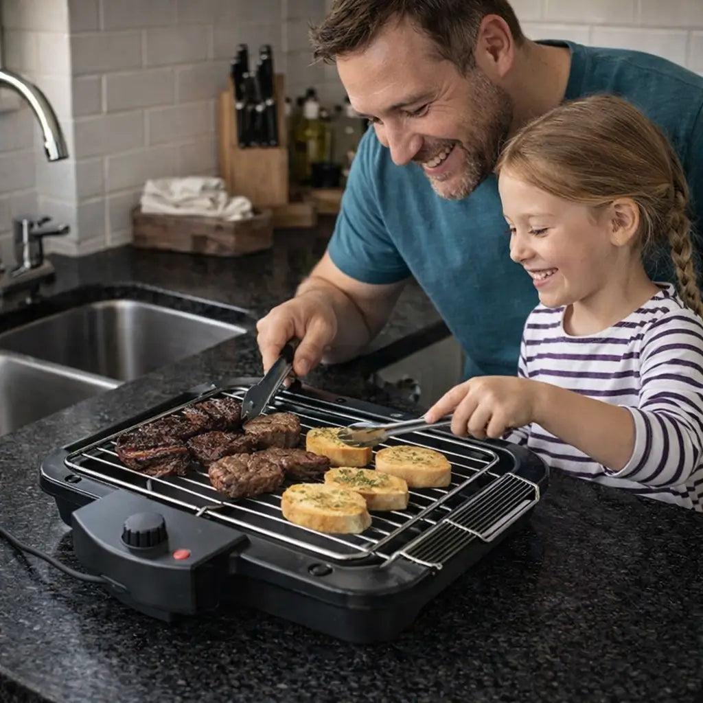 Churrasqueira Elétrica de Mesa com 6 Temperaturas