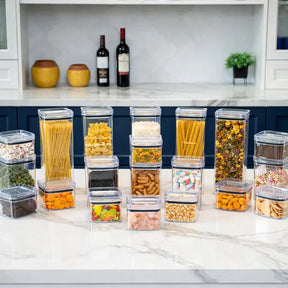 KIT 10 Potes Herméticos Organizadores de Cozinha