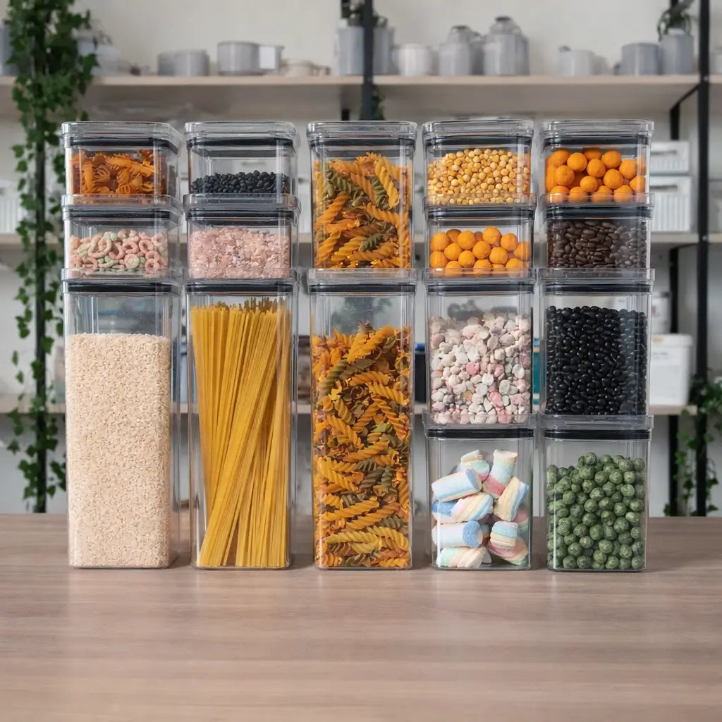 KIT 10 Potes Herméticos Organizadores de Cozinha