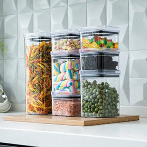 KIT 10 Potes Herméticos Organizadores de Cozinha