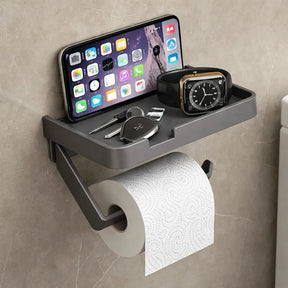 Porta-Papel Higiênico com Suporte para Celular