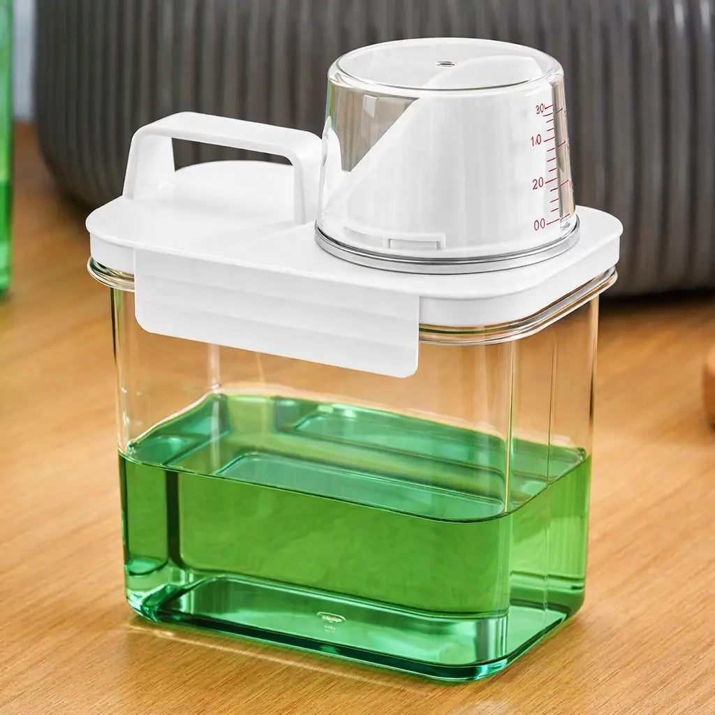 Dispenser Hermético de Sabão e Amaciante com Tampa Dosadora