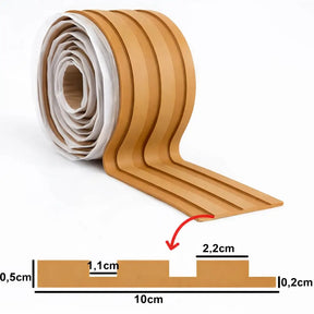 Painel Ripado EVA Flexível Autocolante – Revestimento de Parede