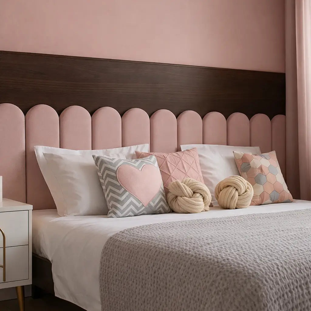 Cabeceira Nuvem Modular Estofada Autocolante 20x45