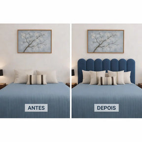 Cabeceira Nuvem Modular Estofada Autocolante 20x45