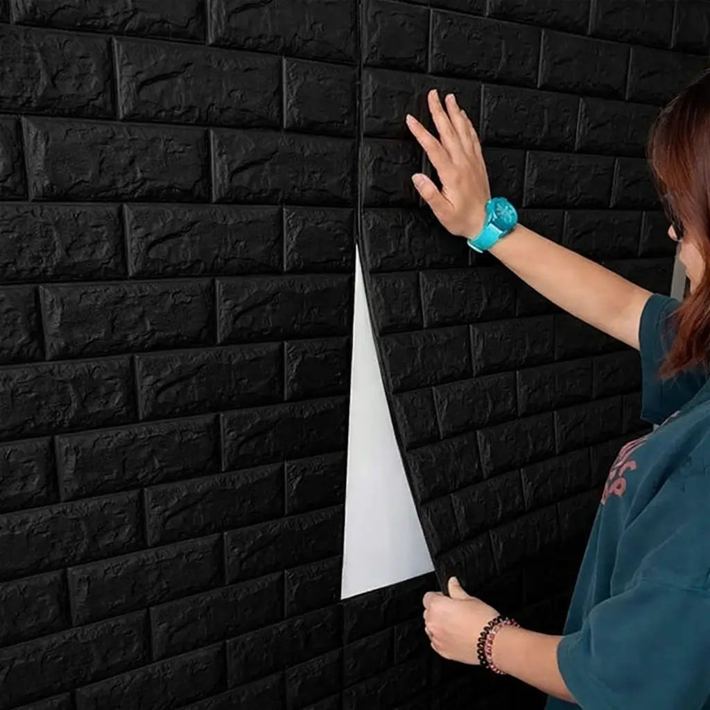 Placa Adesiva 3D Tijolinho 70x77 – Revestimento de Parede Sem Obra