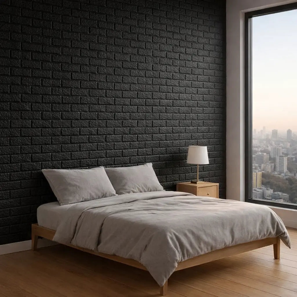 Placa Adesiva 3D Tijolinho 70x77 – Revestimento de Parede Sem Obra