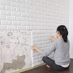 Placa Adesiva 3D Tijolinho 70x77 – Revestimento de Parede Sem Obra