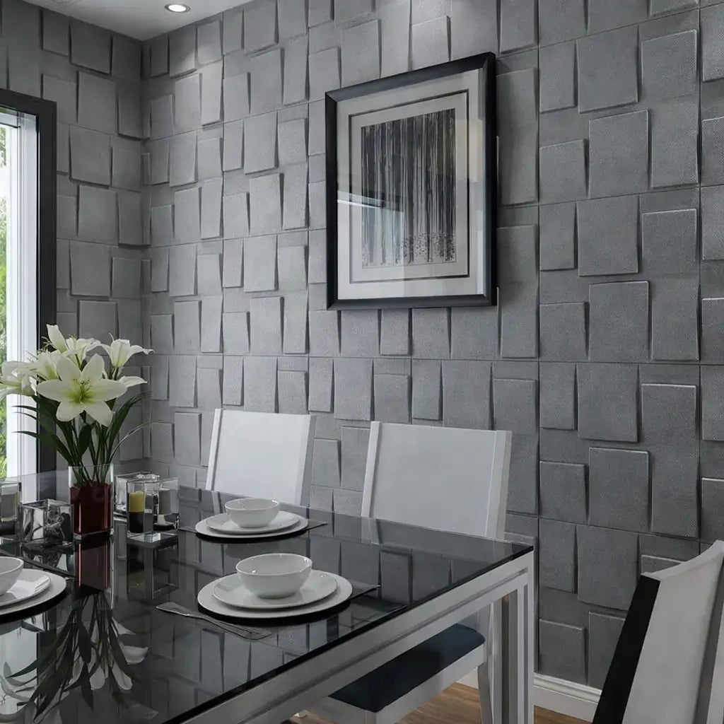 KIT 10 Placas Adesivas 3D Tokyo 50x50 – Revestimento de Parede