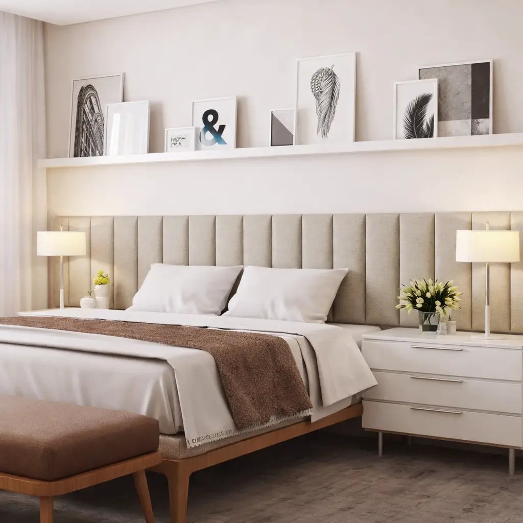 Cabeceira Modular Linho Autocolante 20x60