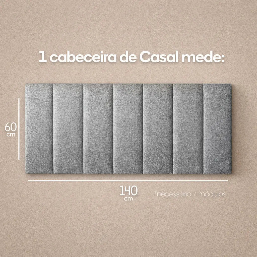 Cabeceira Modular Linho Autocolante 20x60