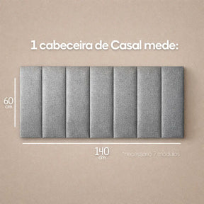 Cabeceira Modular Linho Autocolante 20x60