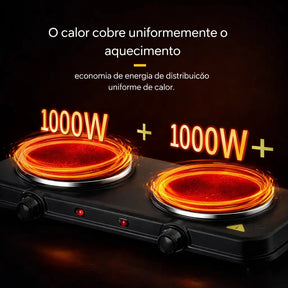 Cooktop Elétrico de Mesa 2 Bocas com Controle de Temperatura