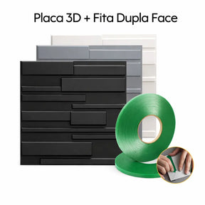 KIT 10 Placas Adesivas 3D Veneza 50x50 – Revestimento de Parede