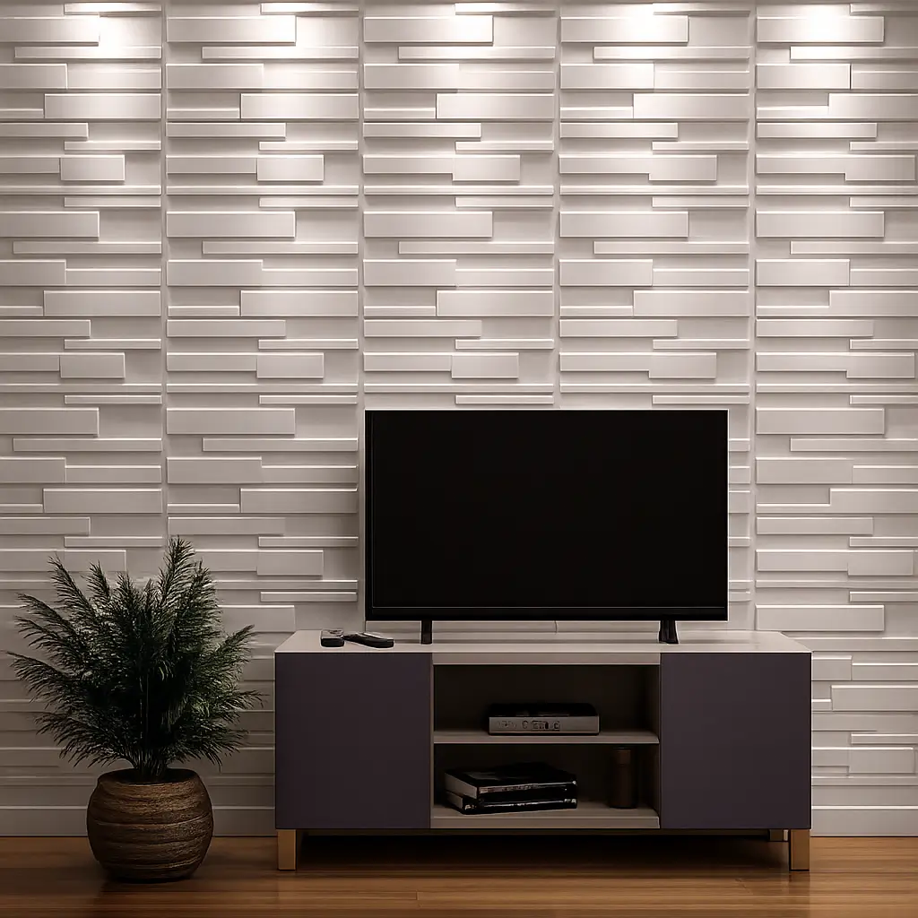 KIT 10 Placas Adesivas 3D Veneza 50x50 – Revestimento de Parede