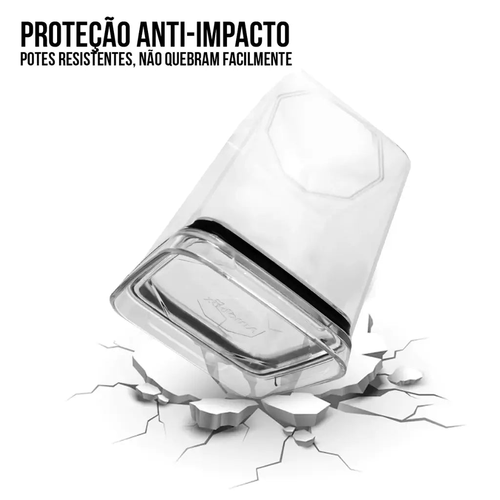 KIT 10 Potes Herméticos Organizadores de Cozinha