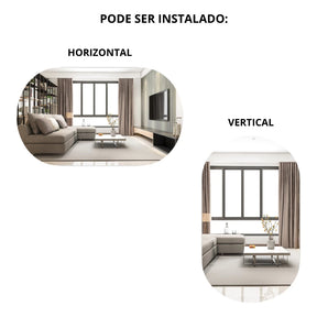 Espelho Oval Aura com LED 40x50 – Não Precisa Furar a Parede