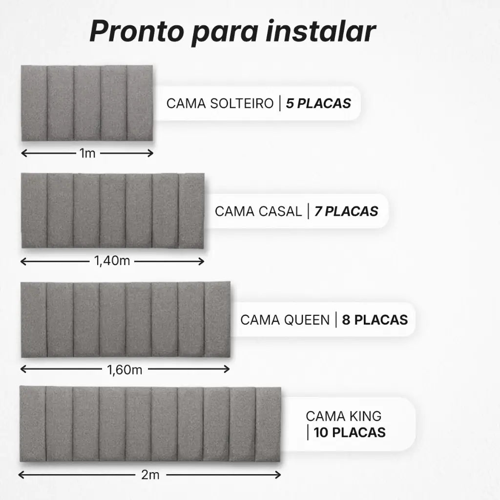 Cabeceira Modular Linho Autocolante 20x60