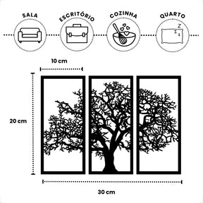 Quadros Vazados Trio da Vida – Feito em Madeira