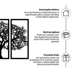 Quadros Vazados Trio da Vida – Feito em Madeira
