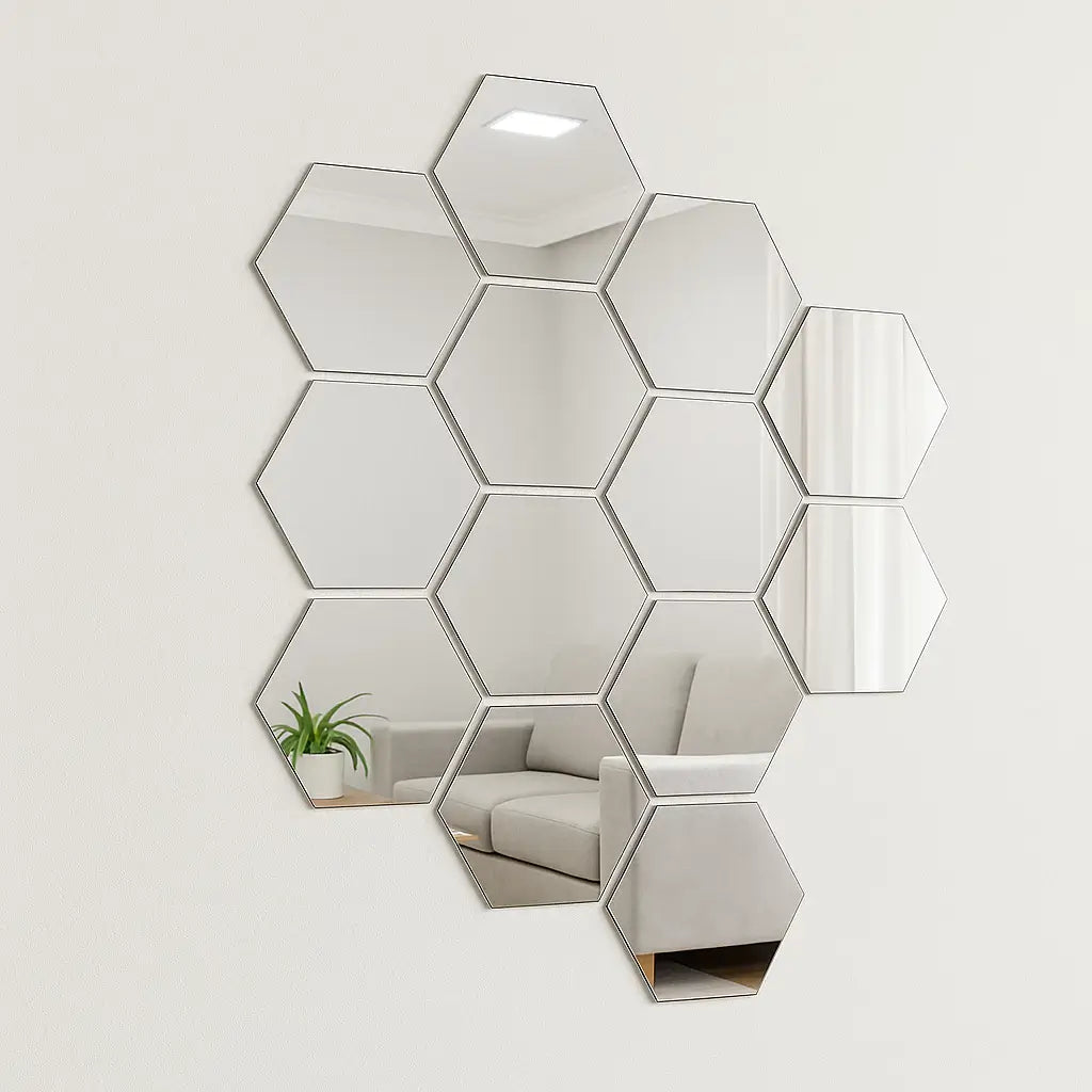 Kit 10 Espelhos HexaDecor 12x10 – INQUEBRÁVEL