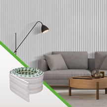 Painel Ripado EVA Flexível Autocolante – Revestimento de Parede