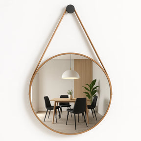 Espelho Redondo Adnet com Alça de Couro – 40cm ou 60cm