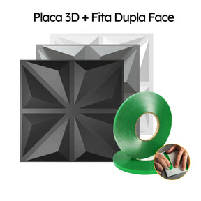 KIT 10 Placas Adesivas 3D London 30x30 – Revestimento de Parede