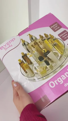 Organizador Giratório 360º para Maquiagem e Skincare