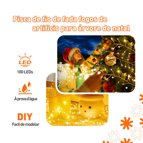 Fio de Fada LED à Prova D'Água com Controle Remoto – 10m ou 20m Bivolt