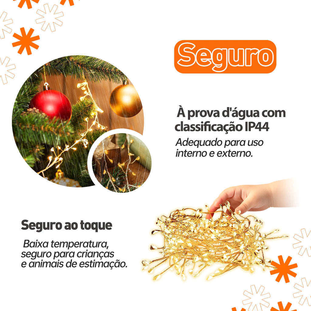 Fio de Fada LED à Prova D'Água com Controle Remoto – 10m ou 20m Bivolt