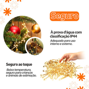 Fio de Fada LED à Prova D'Água com Controle Remoto – 10m ou 20m Bivolt