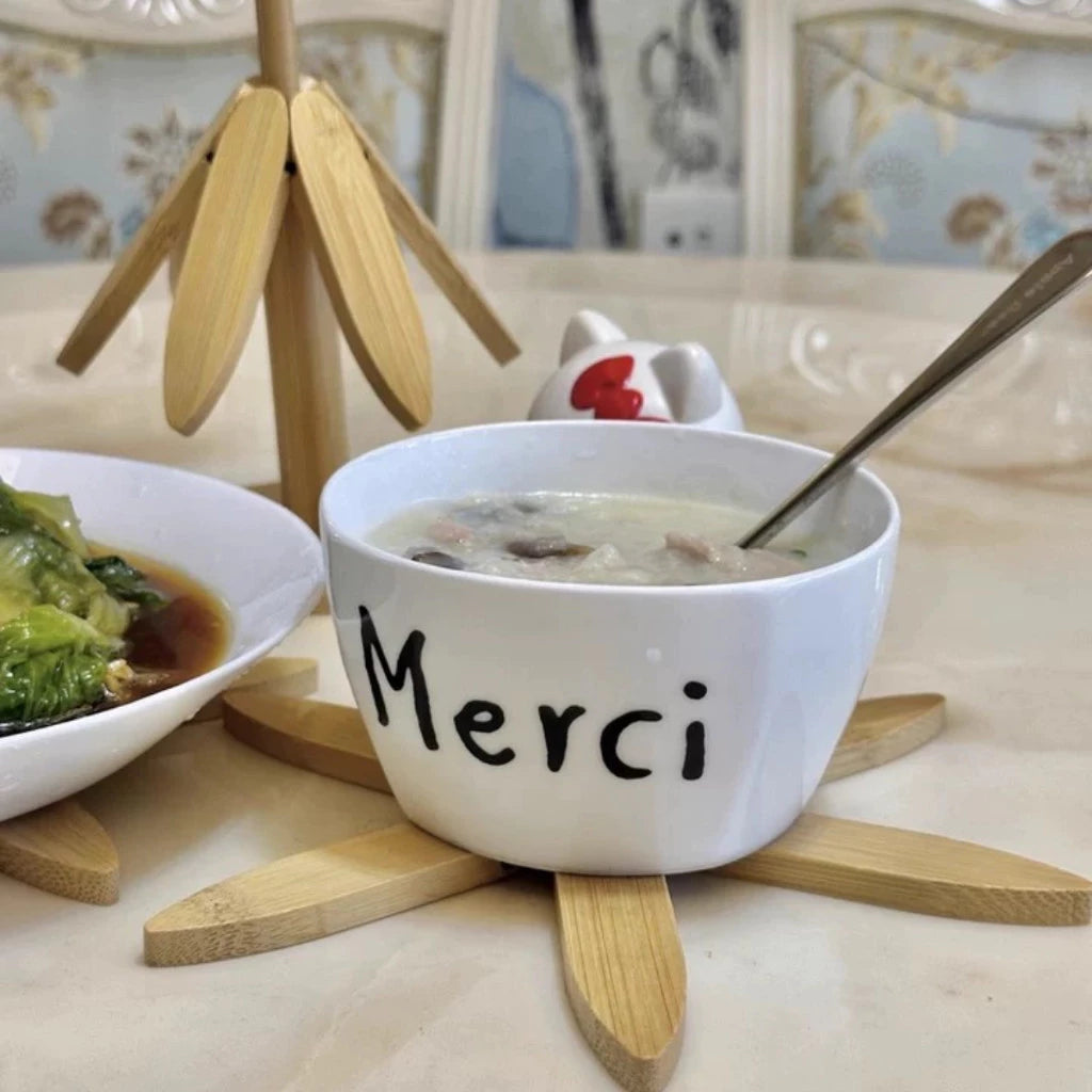 Descanso de Panela Dobrável Árvore de Bambu